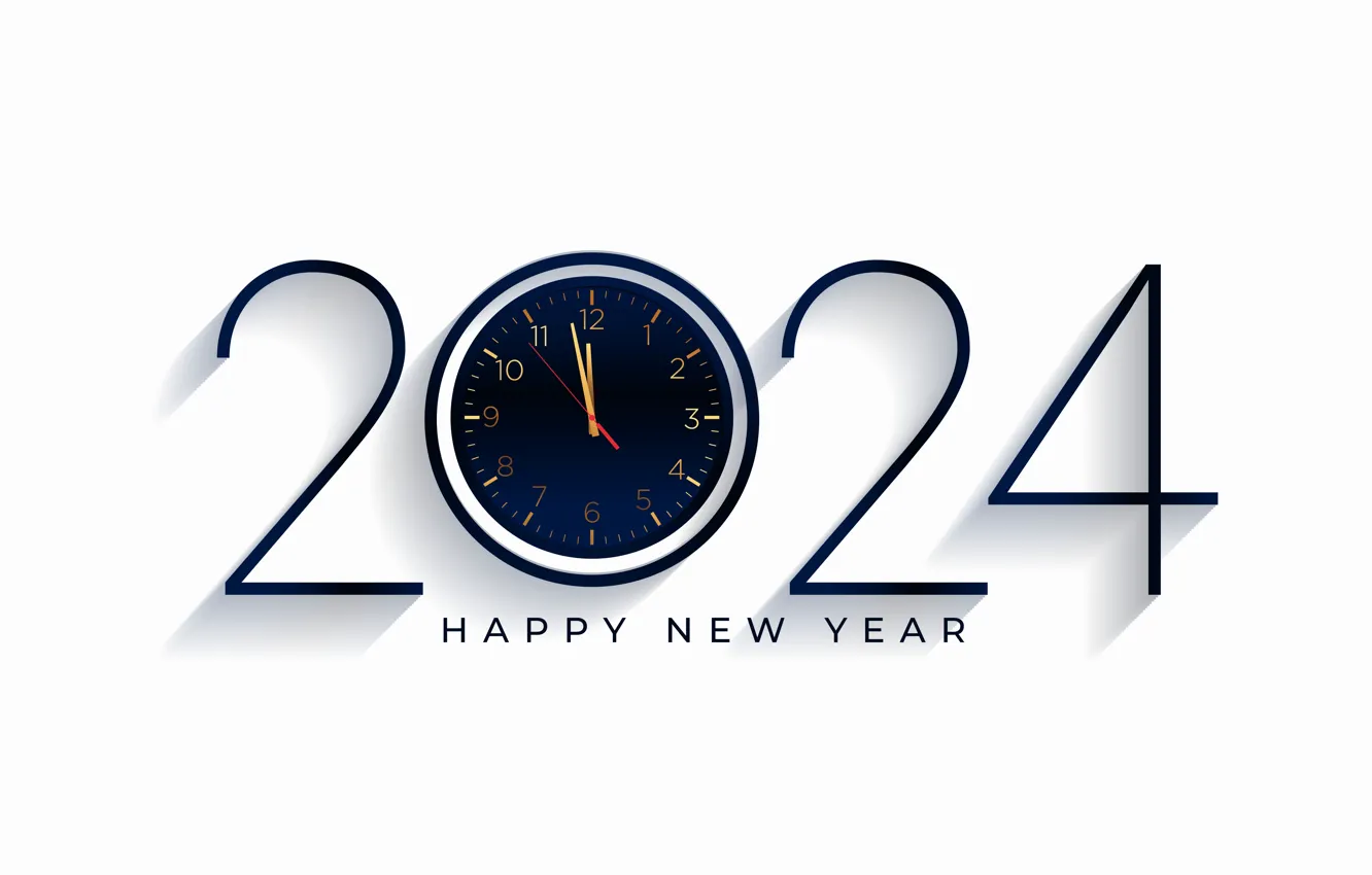 Фото обои цифры, Новый год, дата, композиция, 2024, Новый 2024 год