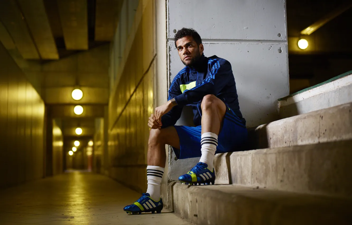 Фото обои Спорт, Футбол, Football, Dani Alves, Sport, FC Barcelona, ФК Барселона, даниэл алвес