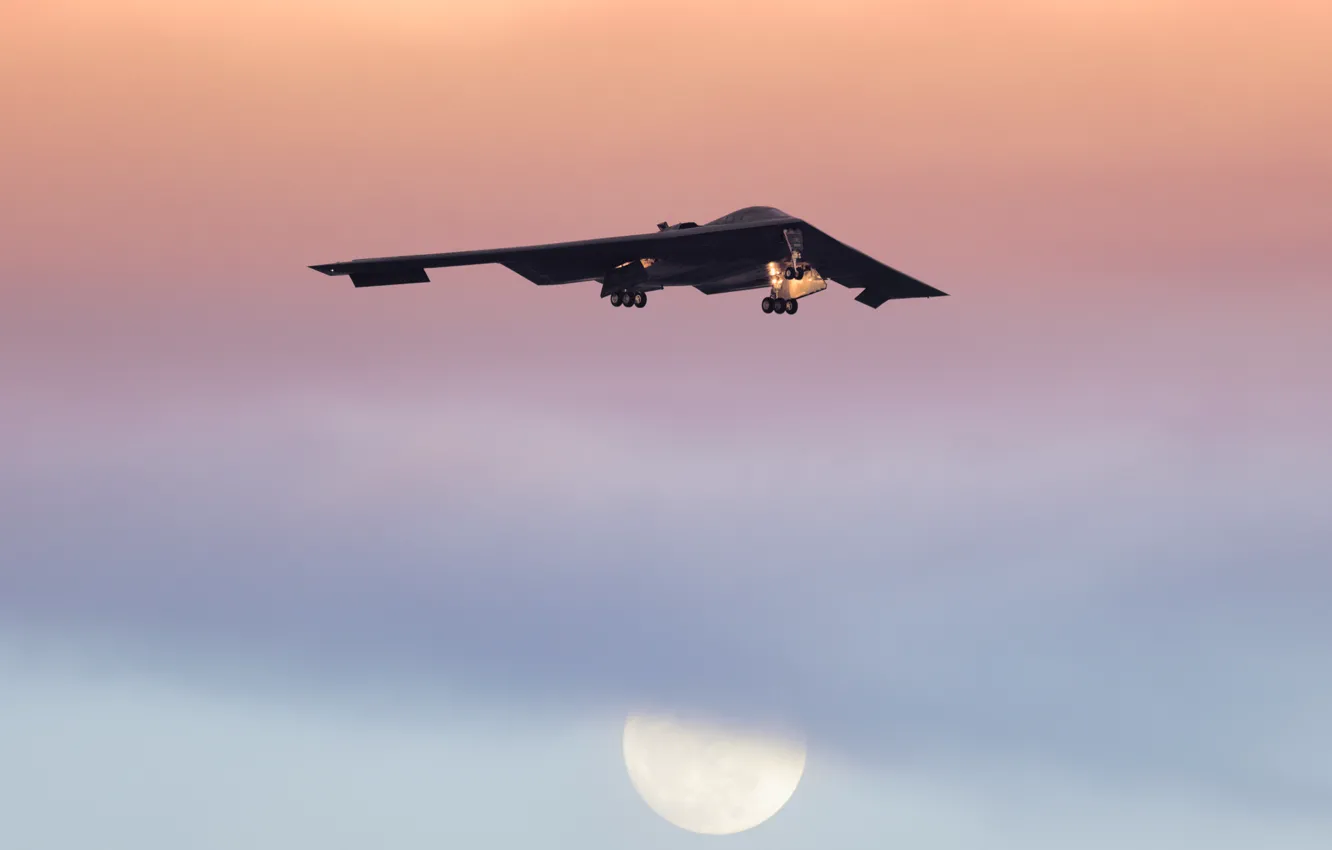 Фото обои Spirit, бомбардировщик, стратегический, B-2A
