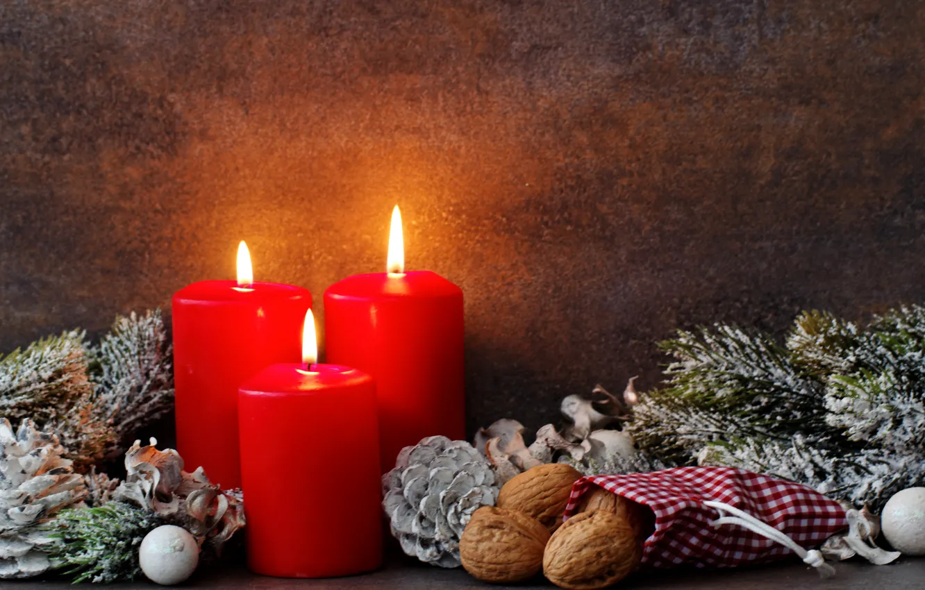 Фото обои свечи, Новый Год, Рождество, merry christmas, decoration, xmas, holiday celebration