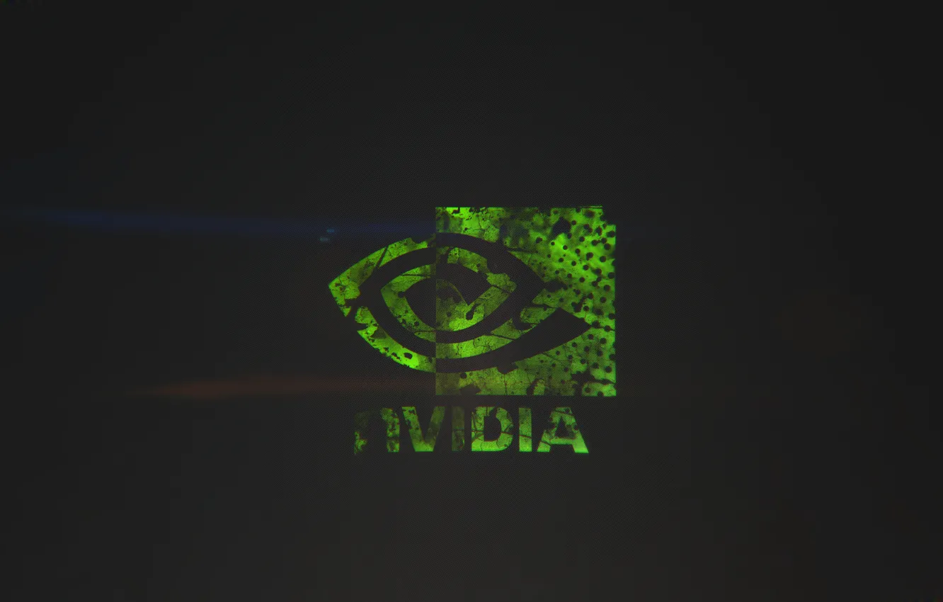 Фото обои зеленый, green, черный, logo, nvidia gtx