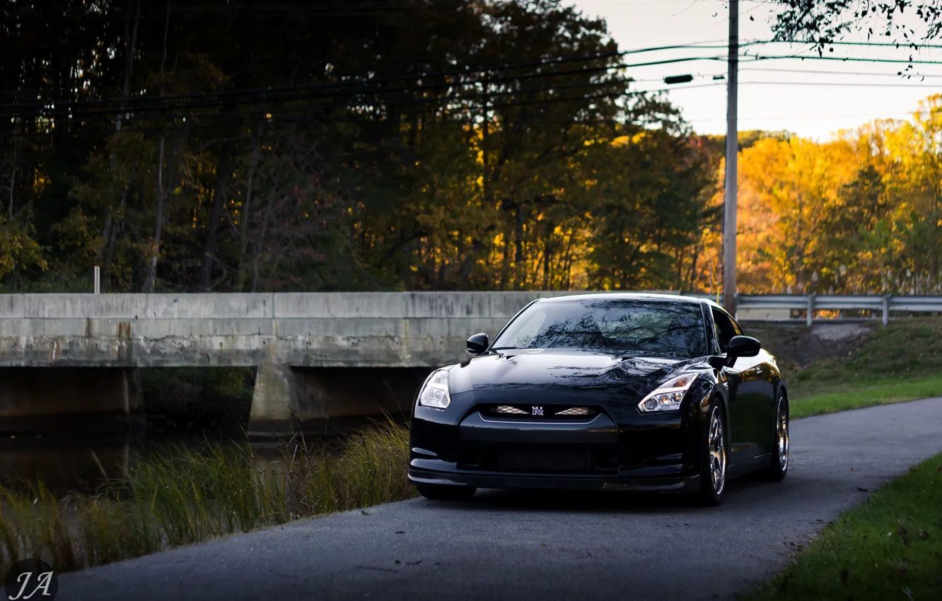 Фото обои GTR, Japan, Nissan, black, tuning, R35, JDM, Nismo