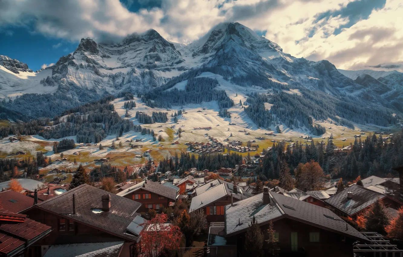 Фото обои пейзаж, Bern, Adelboden