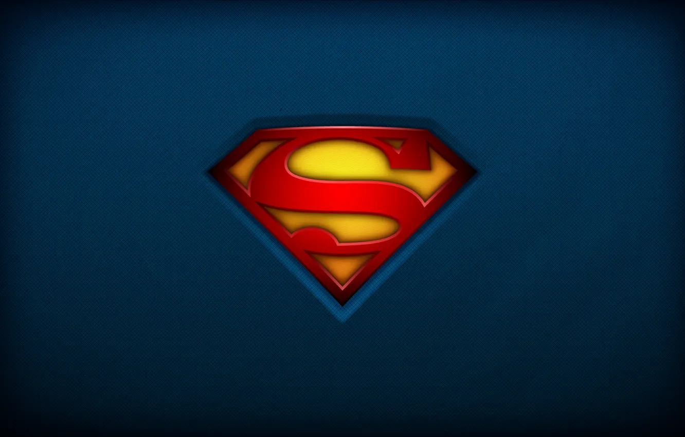 Фото обои red, logo, superman, yellow, blue