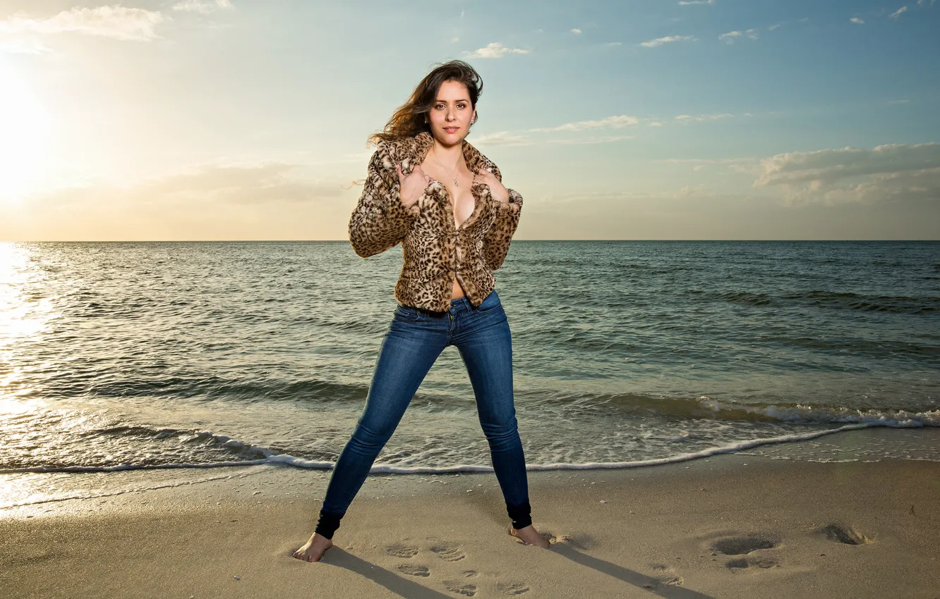 Фото обои море, взгляд, лицо, Sabrina