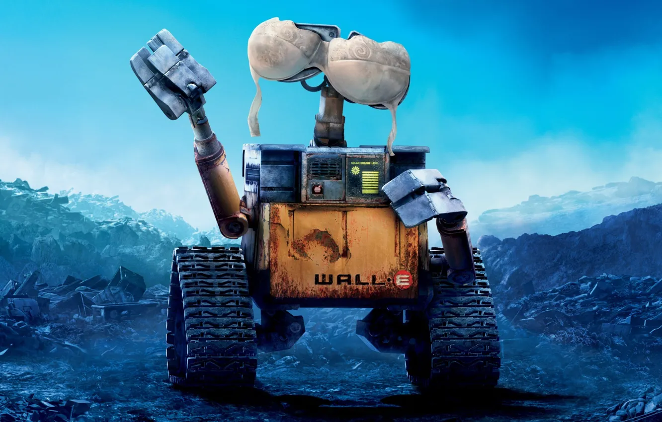 Фото обои робот, Wall-e, бюстгальтер
