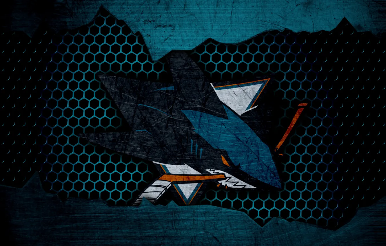Фото обои wallpaper, sport, logo, San Jose Sharks, NHL, hockey