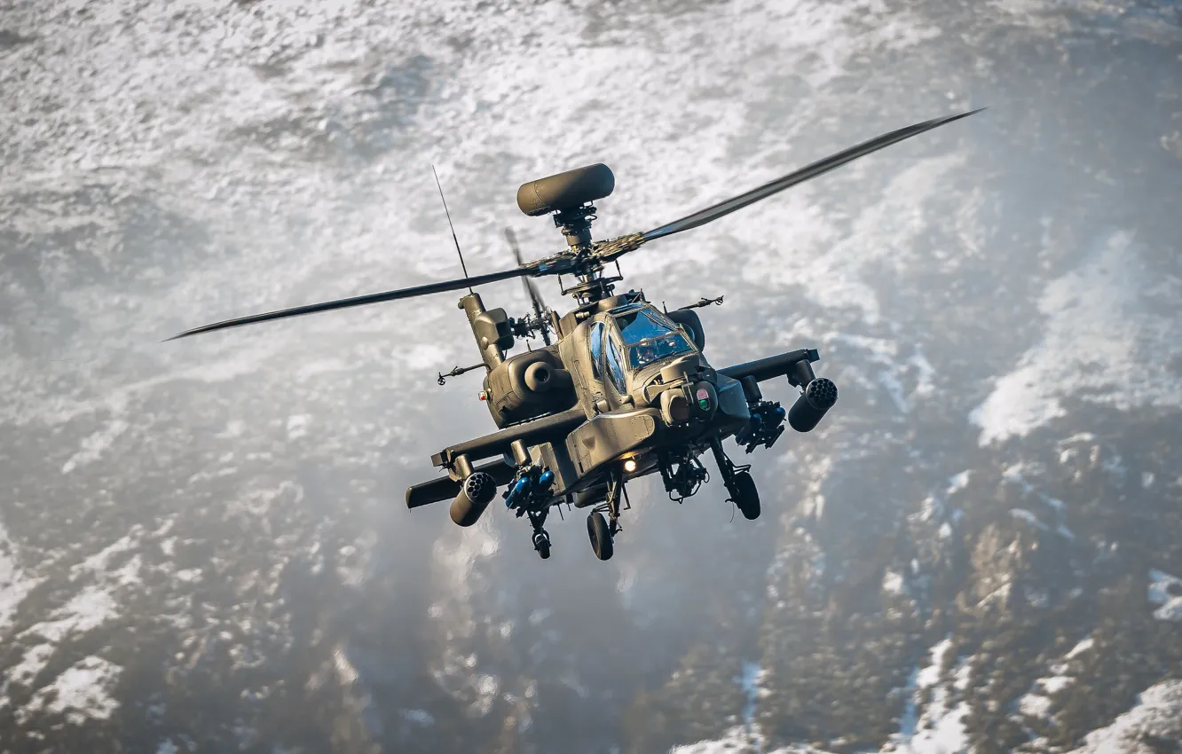 Фото обои вертолёт, Apache, ударный, AH-64, «Апач»