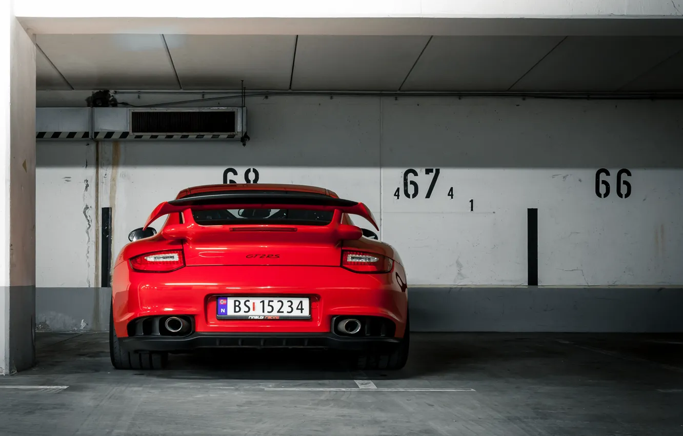 Фото обои 997, Porsche, red, GT2