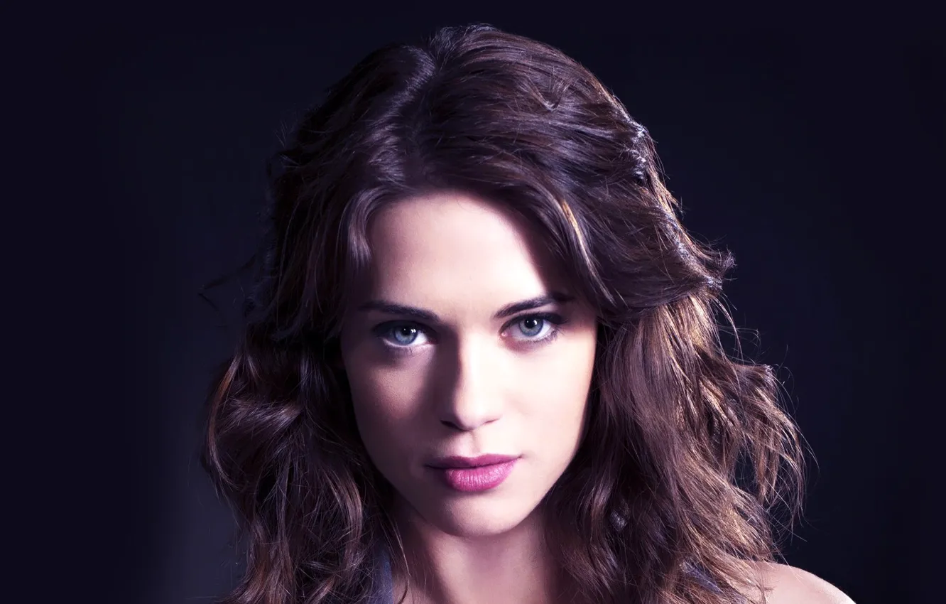 Фото обои взгляд, лицо, брюнетка, Lyndsy Fonseca