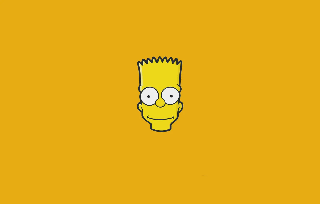 Фото обои Симпсоны, Минимализм, Рисунок, Лицо, Голова, Simpsons, Барт, Арт