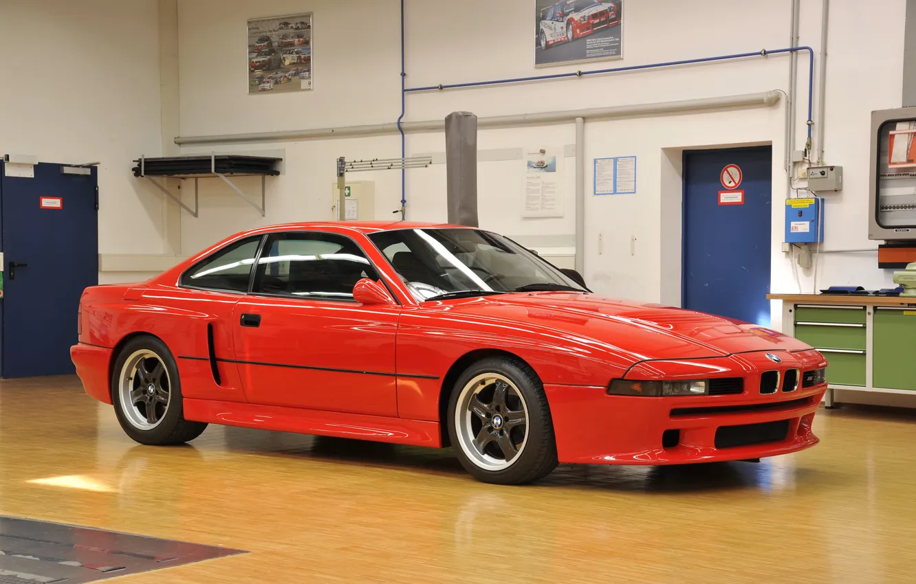 Фото обои BMW, Red, Coupe, E31, 1990, BMW M8, M8 prototyp