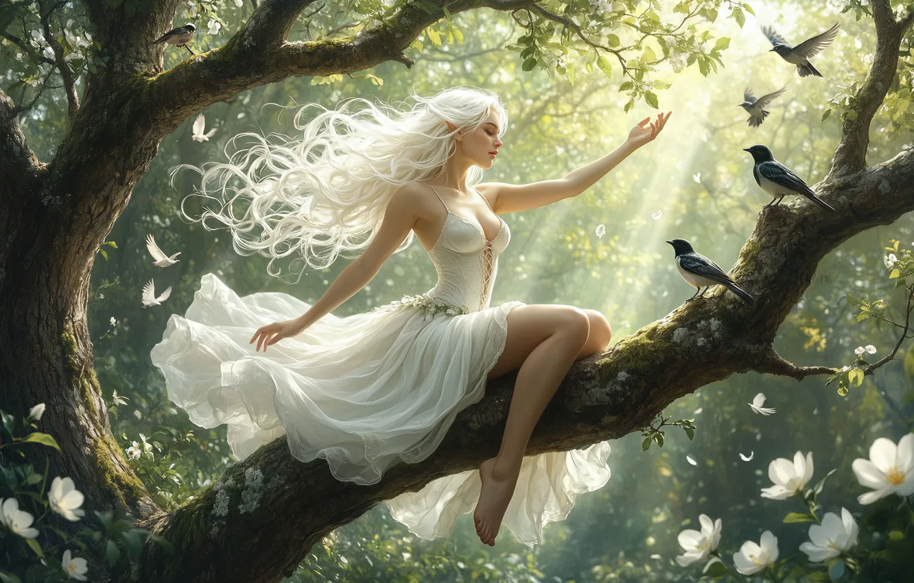 Фото обои forest, fairy, tree