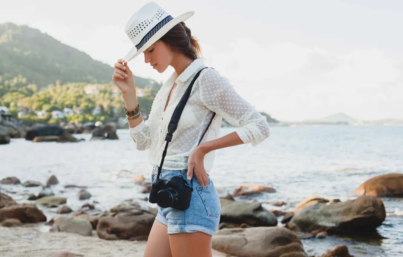 Фото обои summer, woman, young, beautiful, asia, vacation, hipster