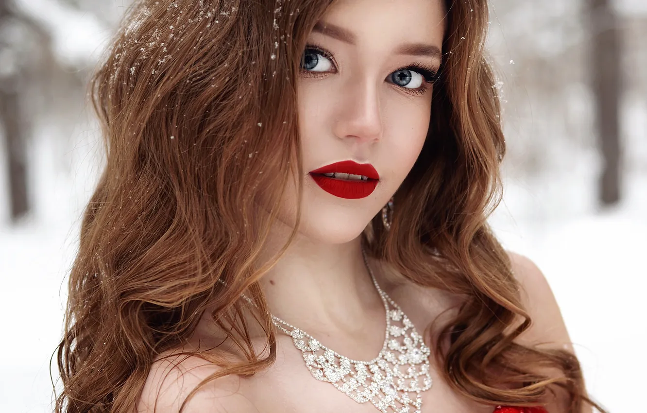 Фото обои макияж, губы, Olga Galitsyna