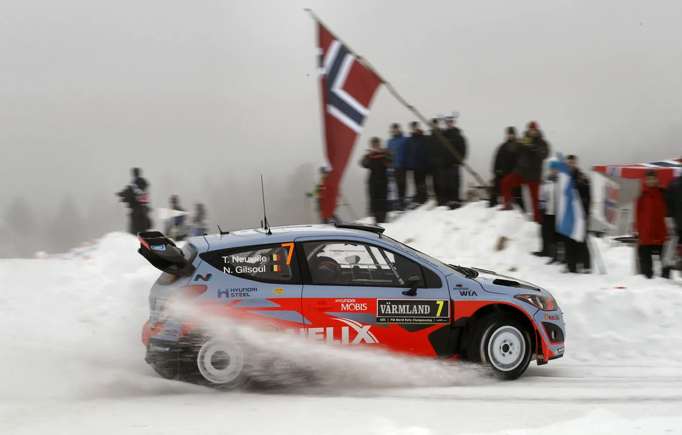 Фото обои Профиль, Лёд, Hyundai, Sweden, WRC, Rally, Ралли, Ice