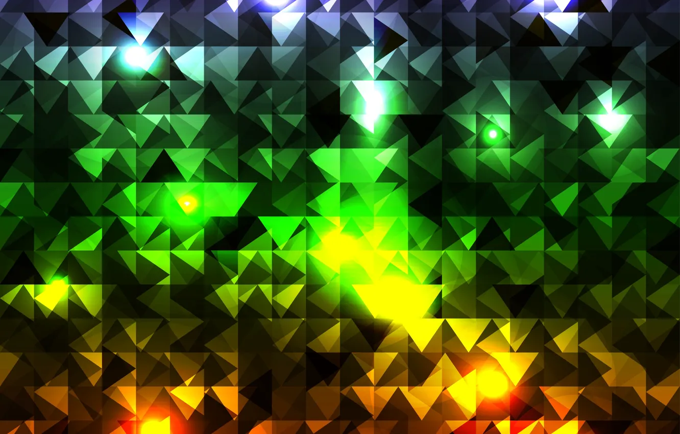 Фото обои абстракция, кубики, треугольники, разноцветные