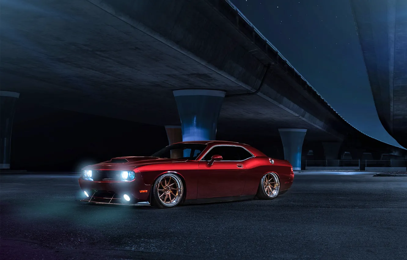 Фото обои Muscle, Dodge, Challenger, Red, Car, Candy, Front, American
