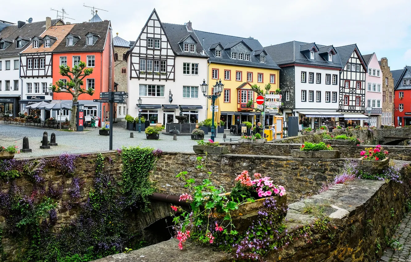 Фото обои дома, Германия, Bad Münstereifel