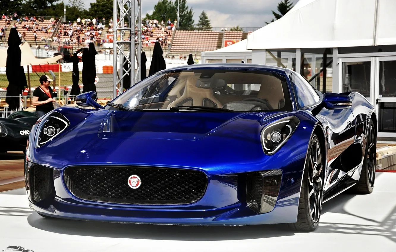 Фото обои Concept, синий, Jaguar, C-X75, Jaguar C-X75 Concept