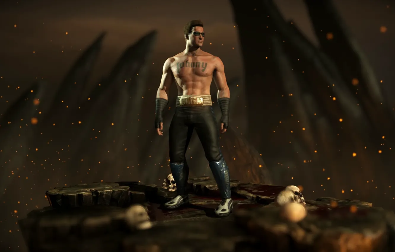 Фото обои Johnny Cage, Mortal Kombat X, Мортал Комбат 10, Джонни Кейдж