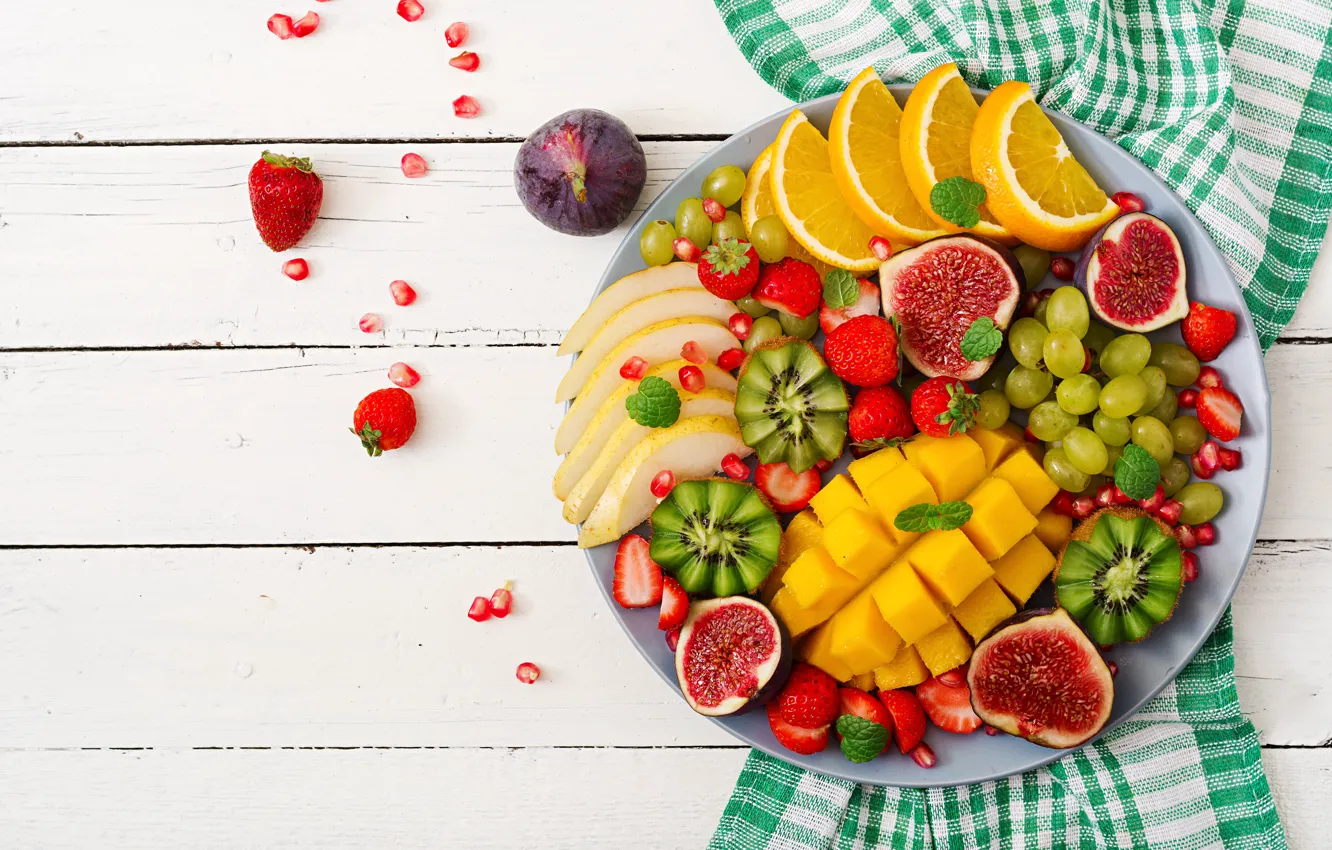 Фото обои ягоды, фрукты, ассорти