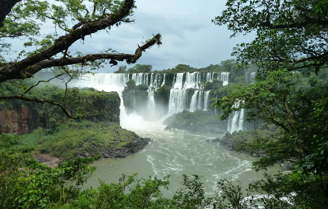 Фото обои водопад, Природа, джунгли, jungle, nature, waterfalls