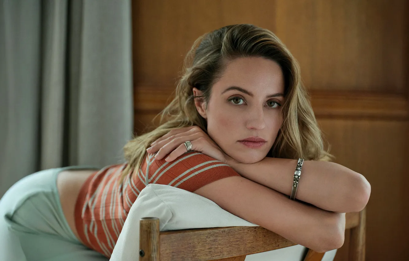 Фото обои взгляд, поза, макияж, актриса, Dianna Agron, Дианна Агрон