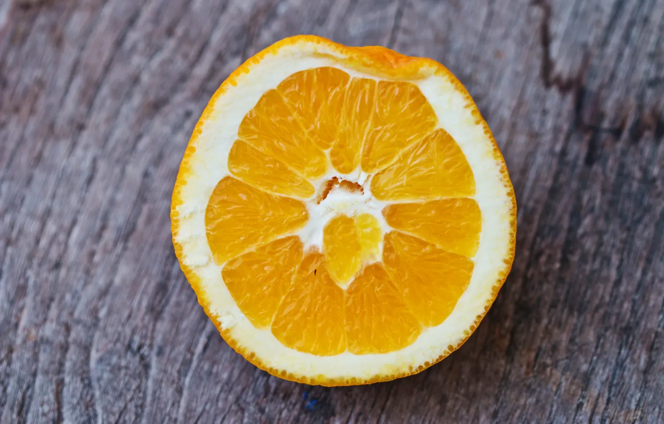 Фото обои оранжевый, половина, апельсин, фрукт