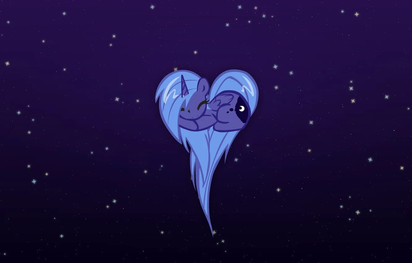 Фото обои my little pony, friendship is magic, лунная пони