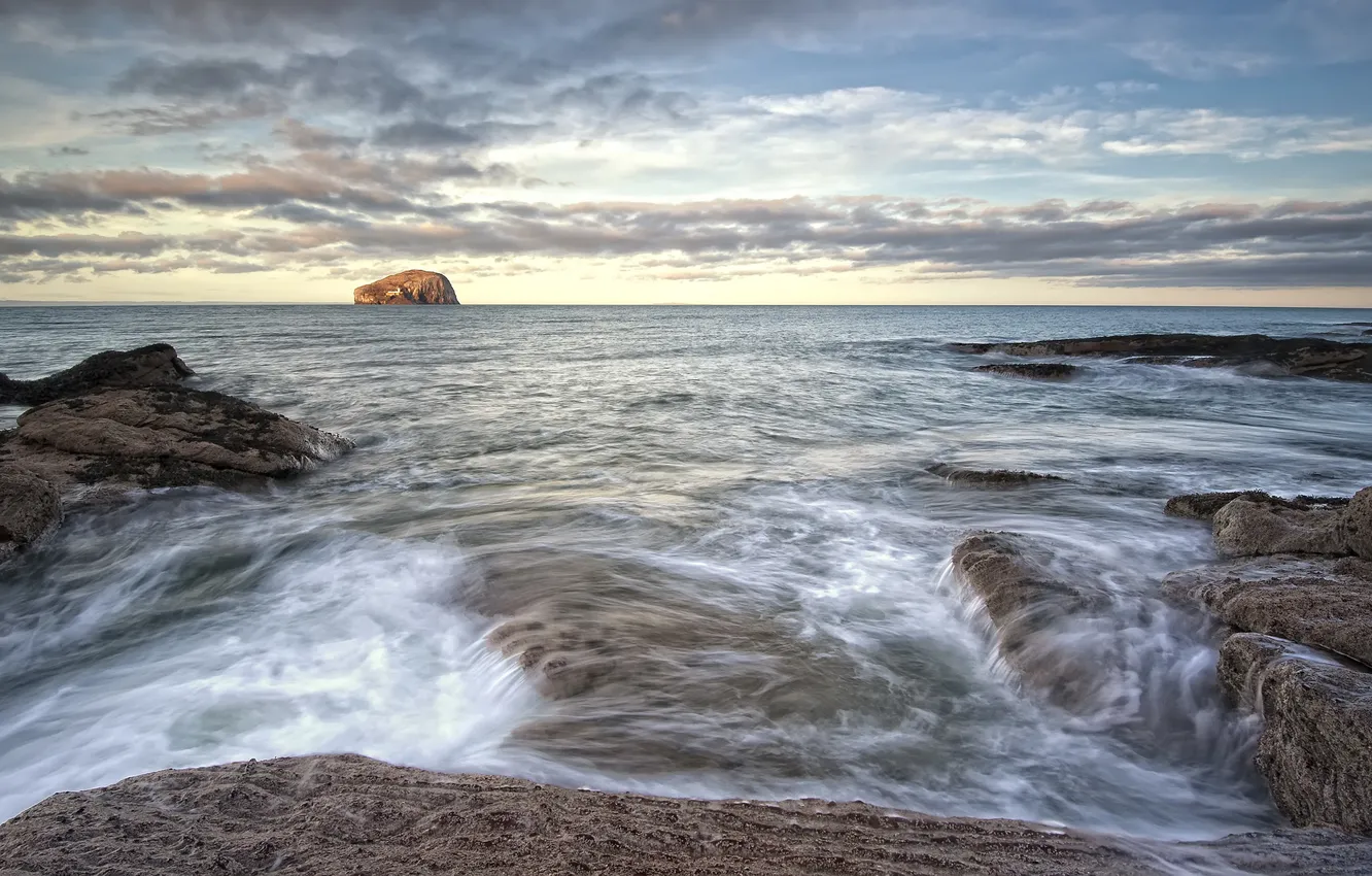 Фото обои пейзаж, природа, побережье, Шотландия, North Berwick