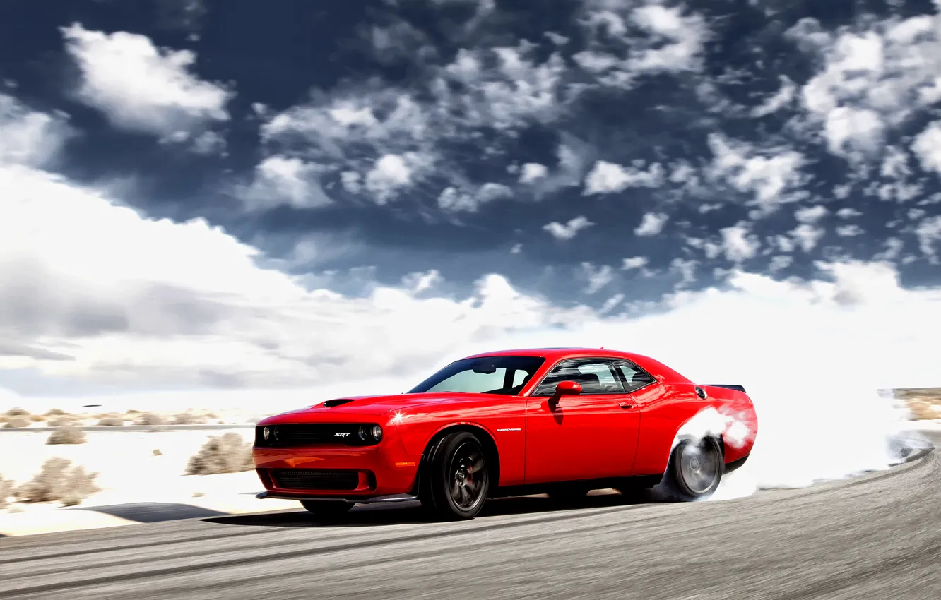 Фото обои Dodge, Challenger, додж, Hellcat, челленджер, SRT, 2014