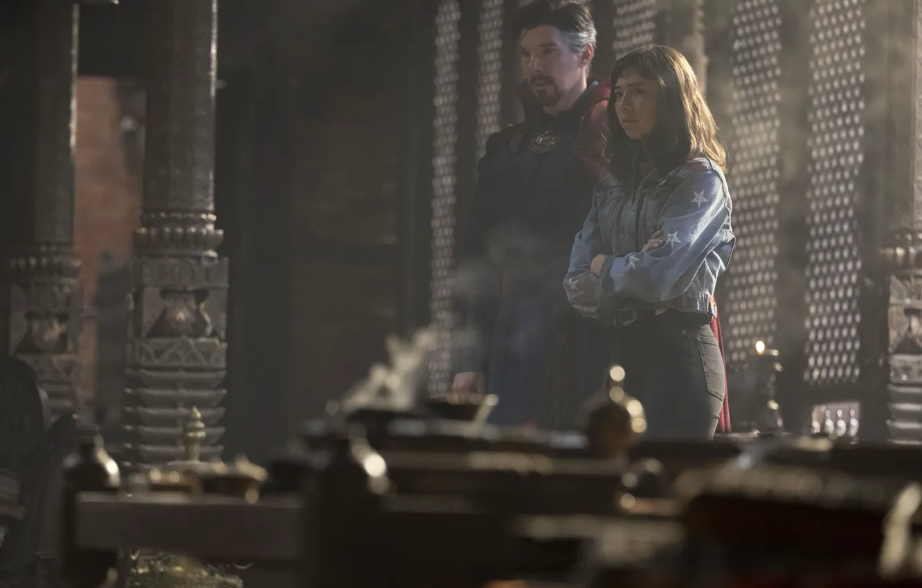 Фото обои Benedict Cumberbatch, Doctor Strange, Marvel Studios, America Chavez, Doctor Strange in the Multiverse of Madness, …