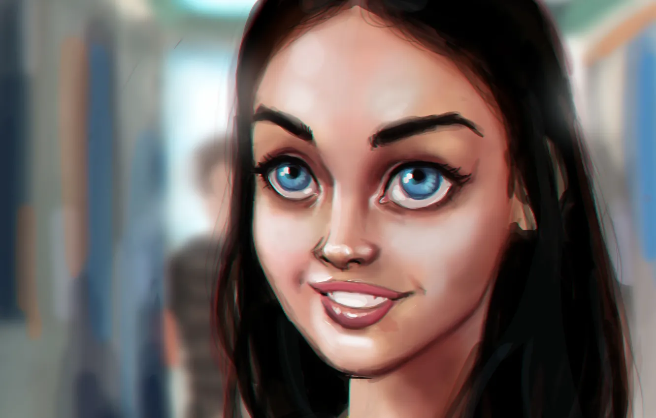 Фото обои глаза, взгляд, девушка, Megan Fox, улыбка, арт, Jennifer, Jennifer's Body