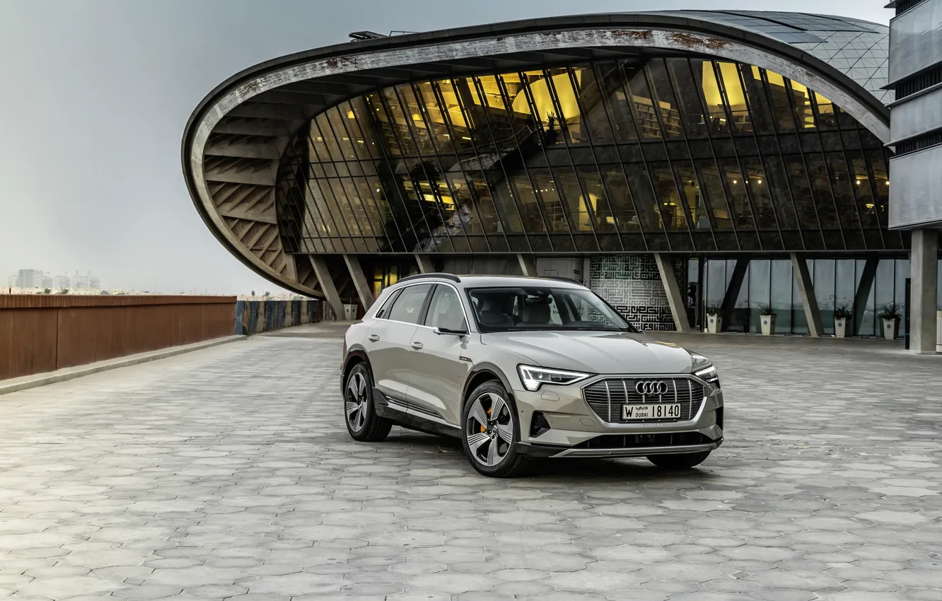 Фото обои Audi, кроссовер, E-Tron, 2019, электрокроссовер