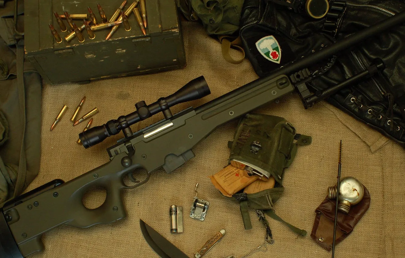 Фото обои патроны, Arctic Warfare, Accuracy International L96, снайперская винтовка английского производства
