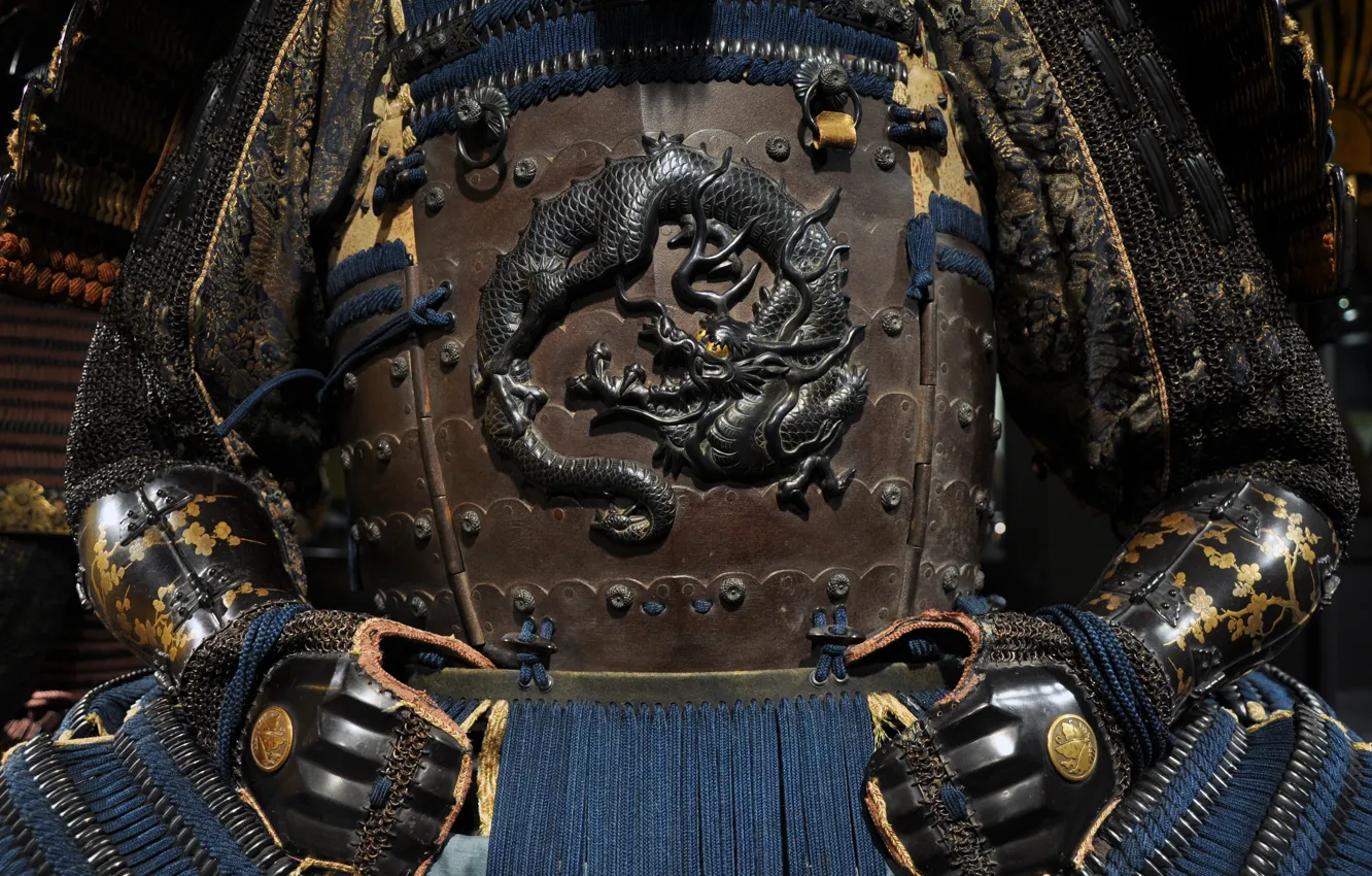 Фото обои Japan, armor, duty, dragon, samurai, asian, japanese, oriental