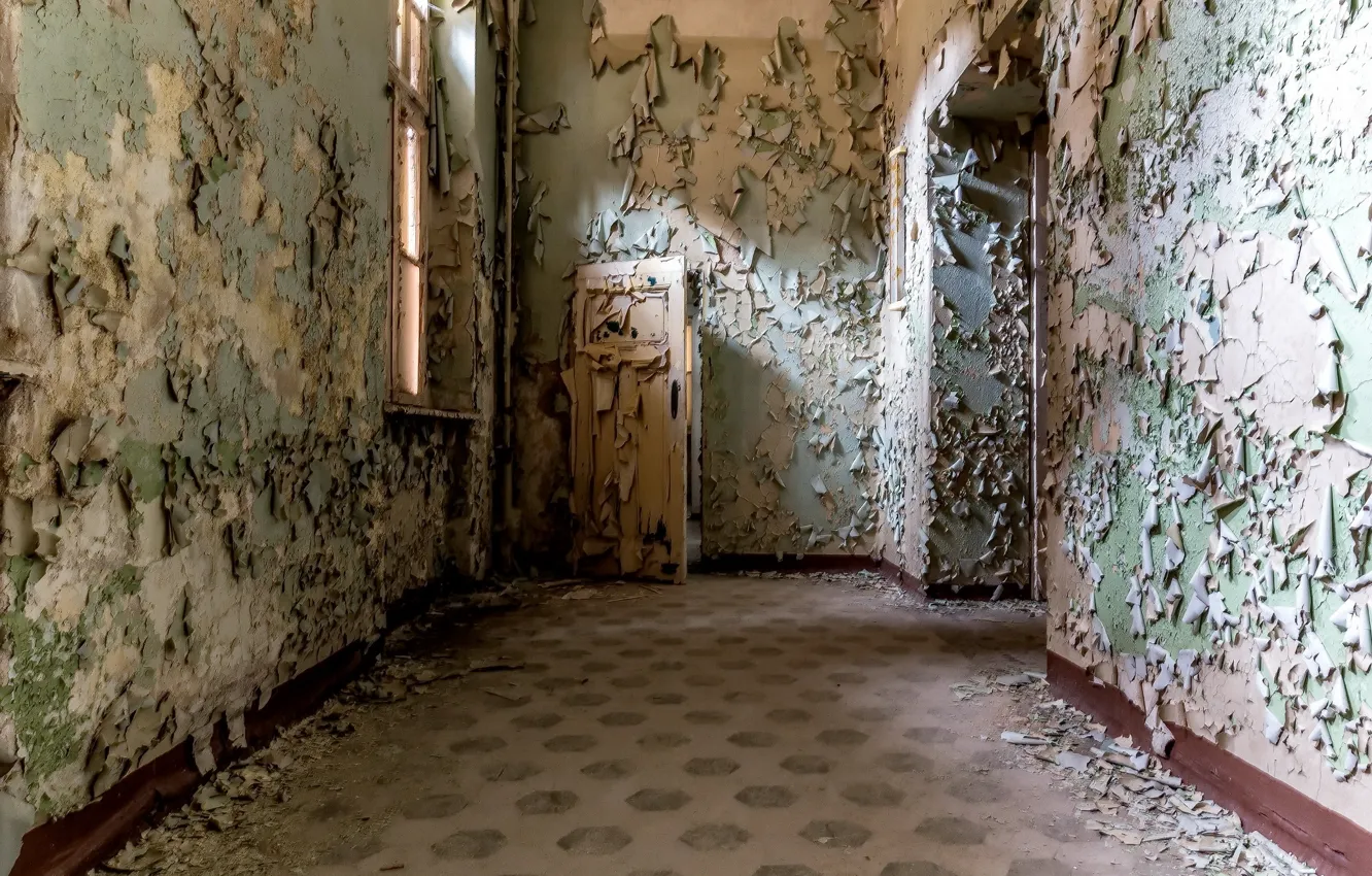 Фото обои фон, комната, дверь