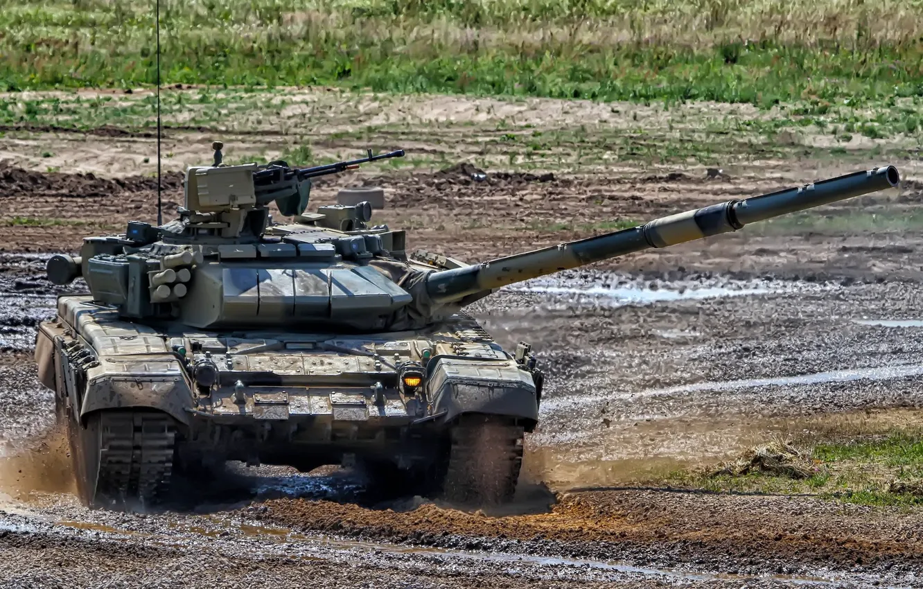 Фото обои танк, полигон, Т-90С, бронетехника России, T-90S