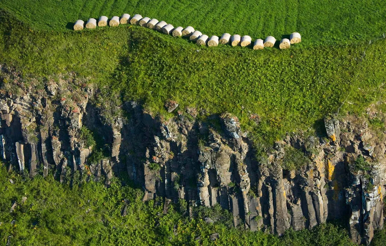 Фото обои скалы, Франция, солома, Овернь, Мюроль