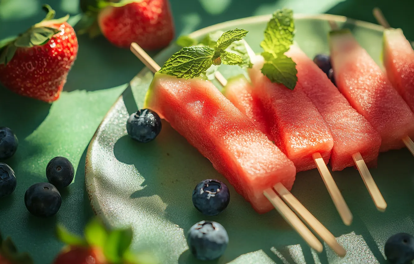 Фото обои мороженое, ИИ-арт, НЕЙРОСЕТЬ