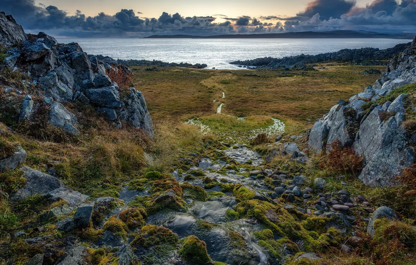 Фото обои Норвегия, Finnmark, Persfjord