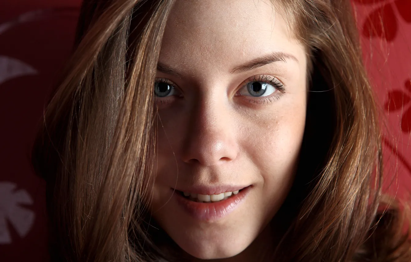 Фото обои Brunette, Femjoy, Smile, Girls, Face, Look, Danica, Close Up