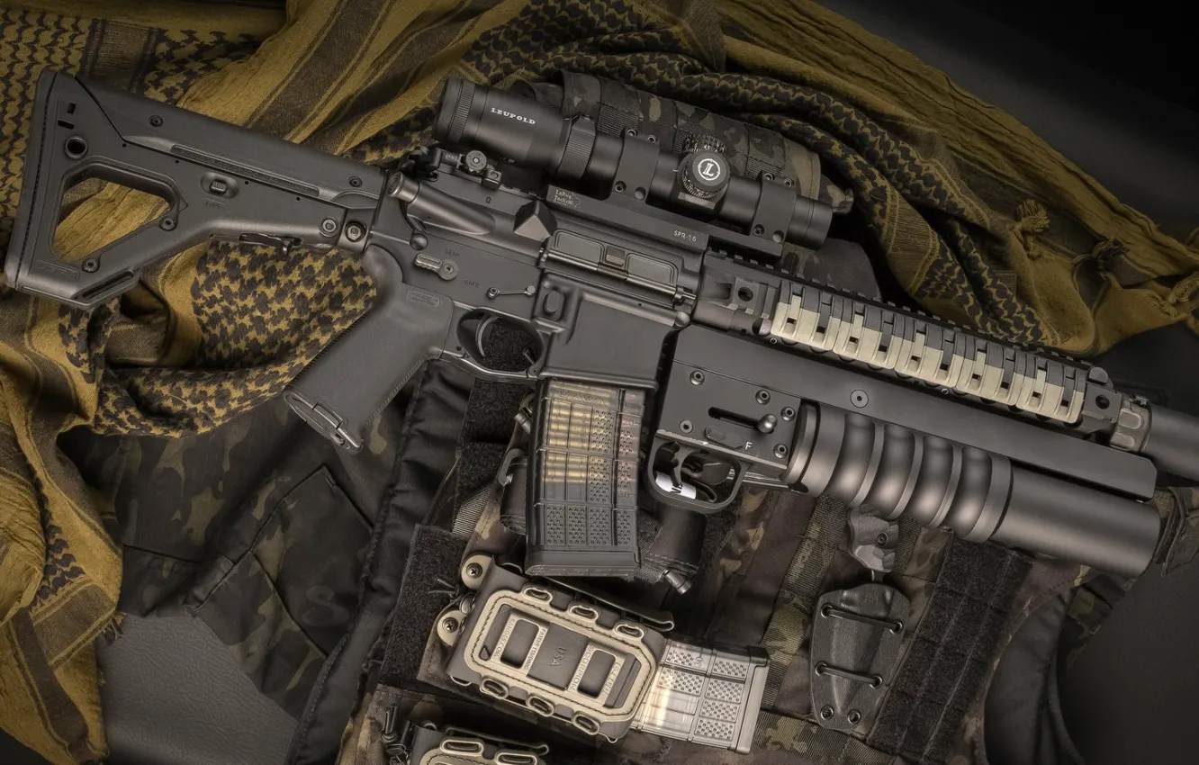 Фото обои оружие, винтовка, weapon, custom, м16, ar-15, assault rifle, m16