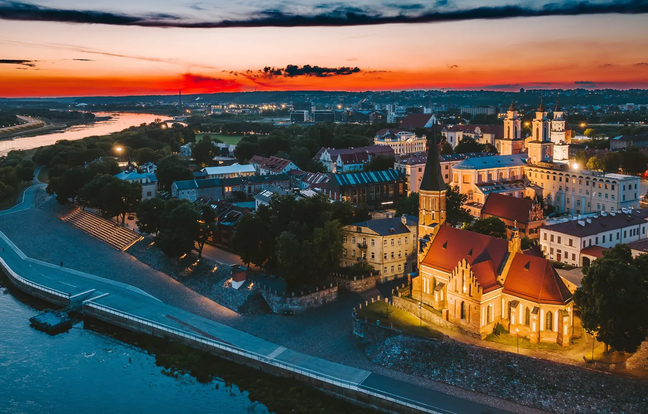 Фото обои Lietuva, Kaunas, senamiestis