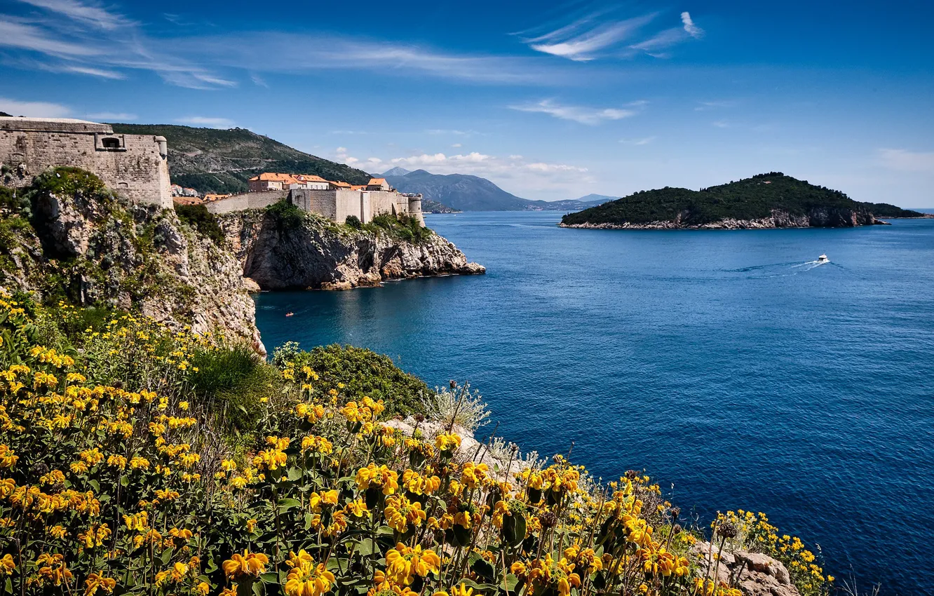 Фото обои море, Хорватия, Дубровник