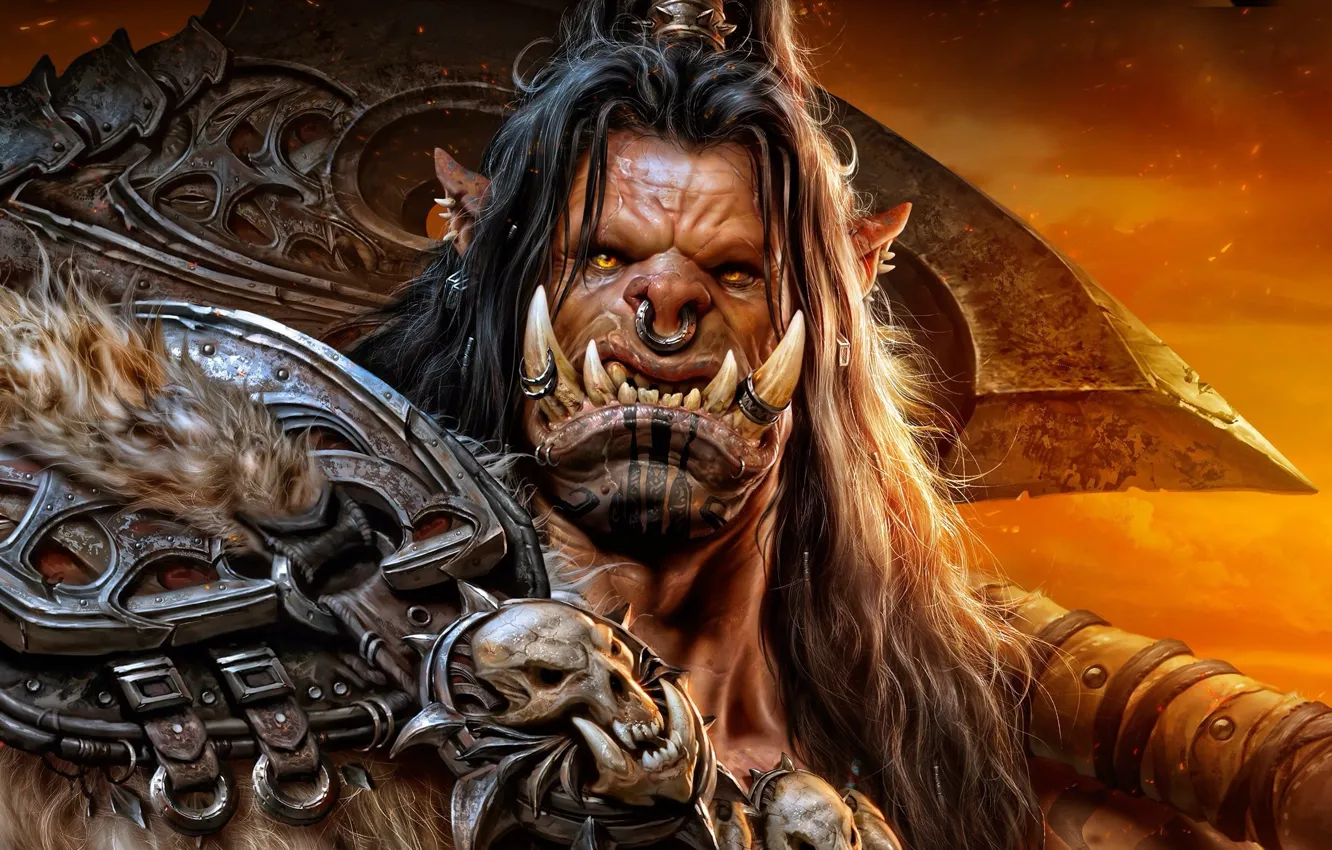 Фото обои игра, орк, warcraft, wow, The Art of Warcraft, Wei Wang