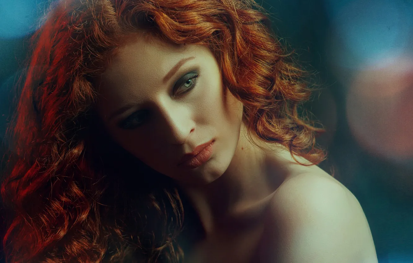 Фото обои взгляд, макияж, Red, Света, Светлана, Alex Homin