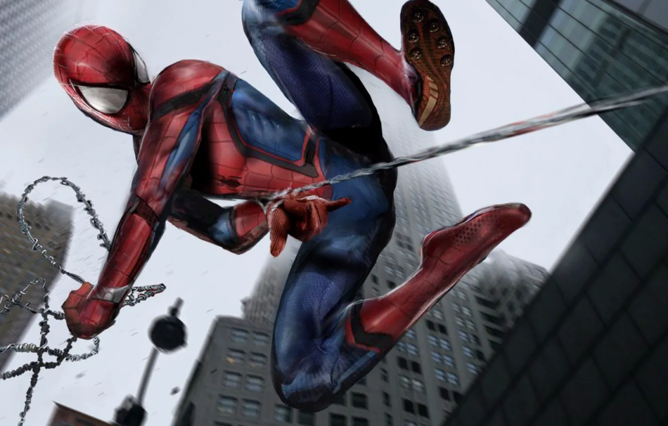 Фото обои art, spider man, peter parker, spider man:homecoming