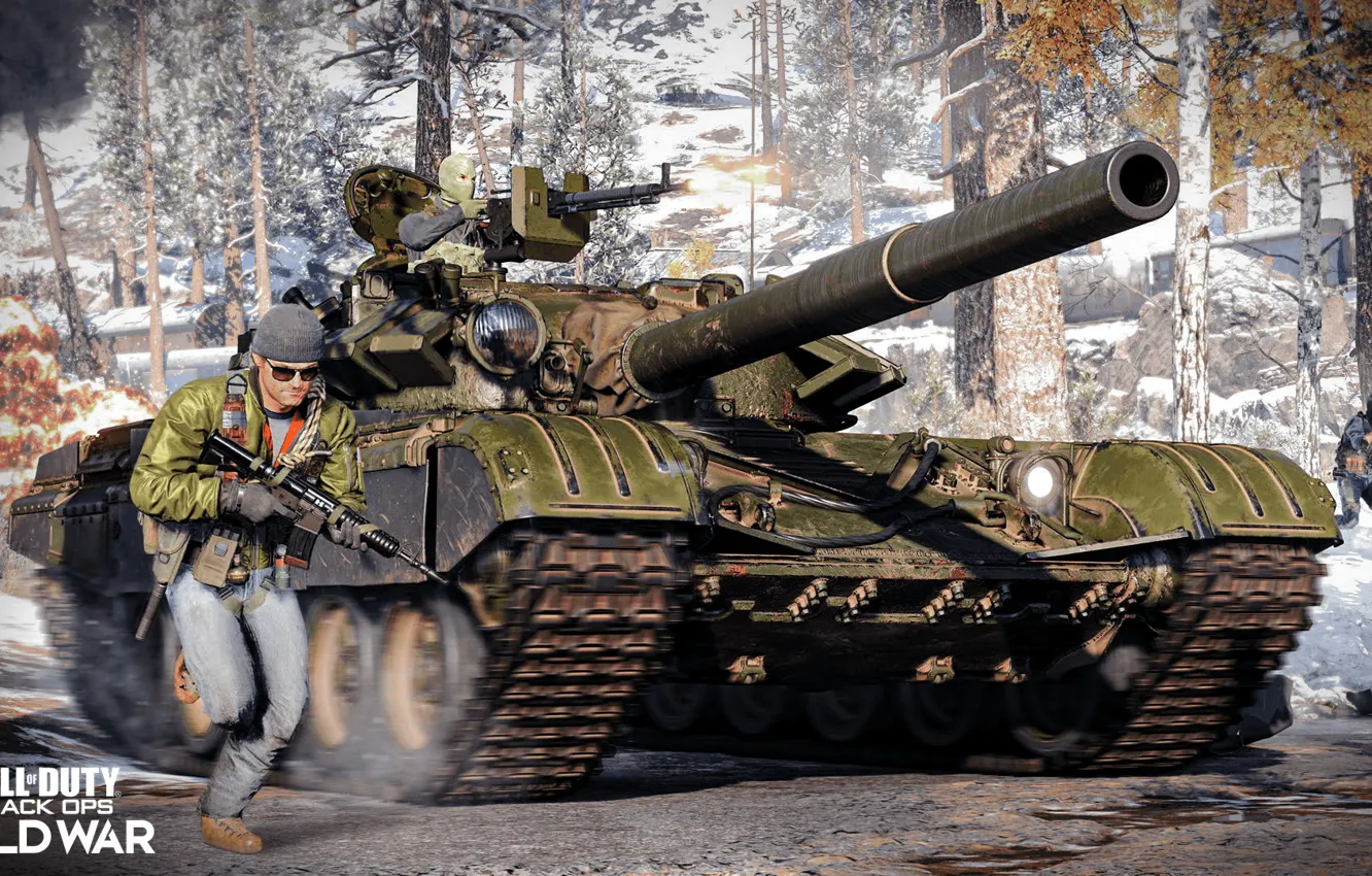 Фото обои оружие, солдат, автомат, танк, боец, пулемёт, activision, treyarch